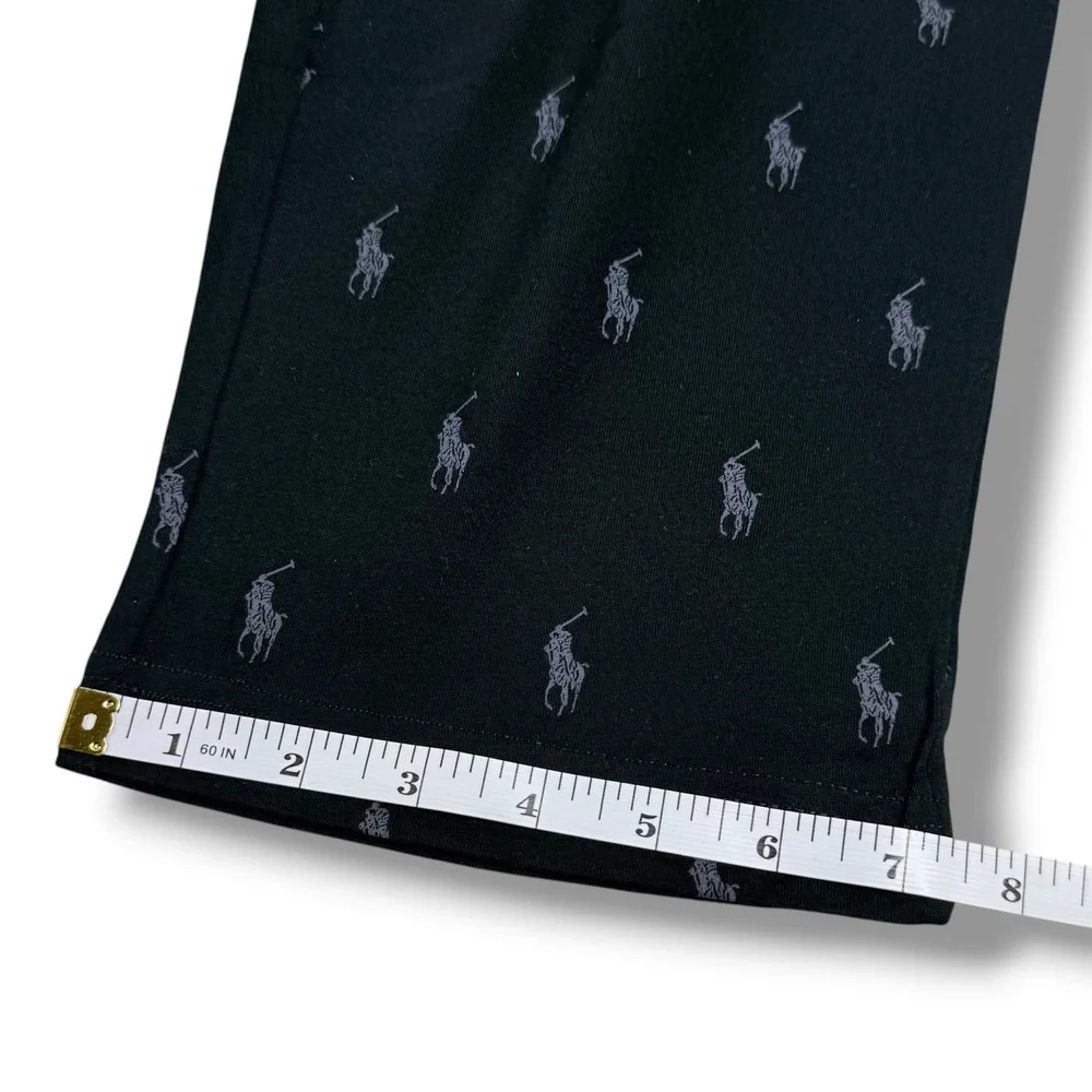 Polo Ralph Lauren Pajama Pants Mens XL Black All Over Pony Print Cotton